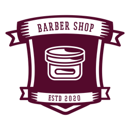 Barbería estableció insignia 2020 Diseño PNG
