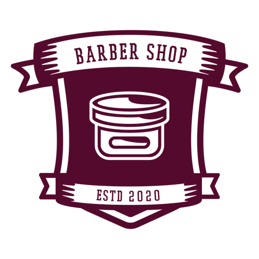 Barbería estableció insignia 2020 Diseño PNG