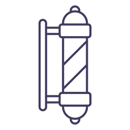 Ícone de poste de barbearia Desenho PNG