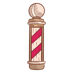 Ilustración de poste de barbería Diseño PNG