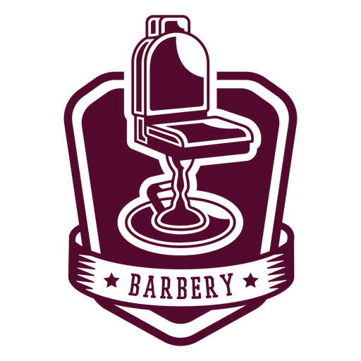 Barbery chair badge PNG Design