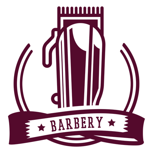 Emblema do logotipo do barbeador barbery Desenho PNG