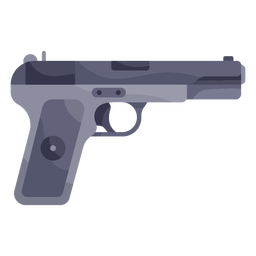 Black handgun illustration PNG Design