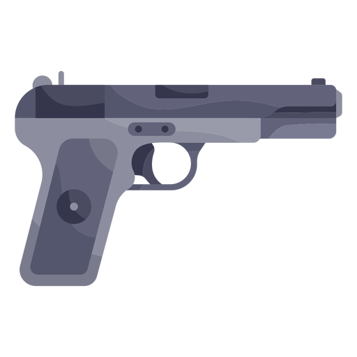Black handgun illustration PNG Design