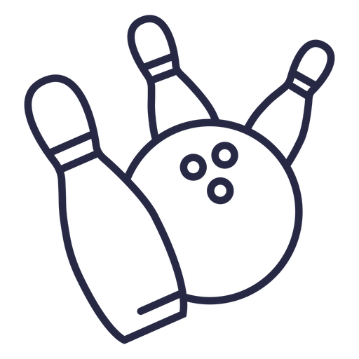 Bowlingkugel Schlagstifte Symbol PNG-Design