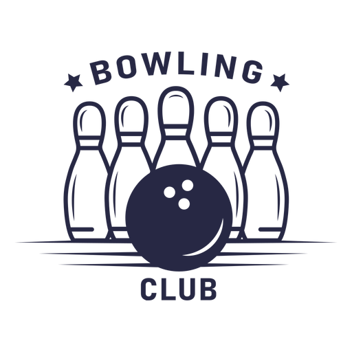 Bowling Club Abzeichen PNG-Design