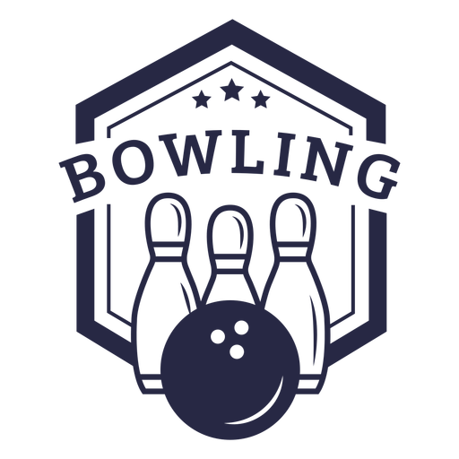 Bowling Hobby Abzeichen PNG-Design