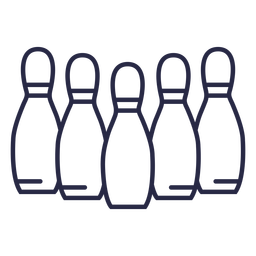 Bowling pins alligned icon PNG Design Transparent PNG