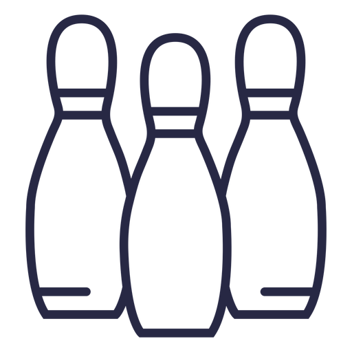 Bowlingstifte zugewiesen Symbol Bowling PNG-Design