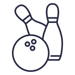 Ícone de queda de pinos de boliche Desenho PNG