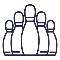 Ícone de formação de pinos de boliche Desenho PNG