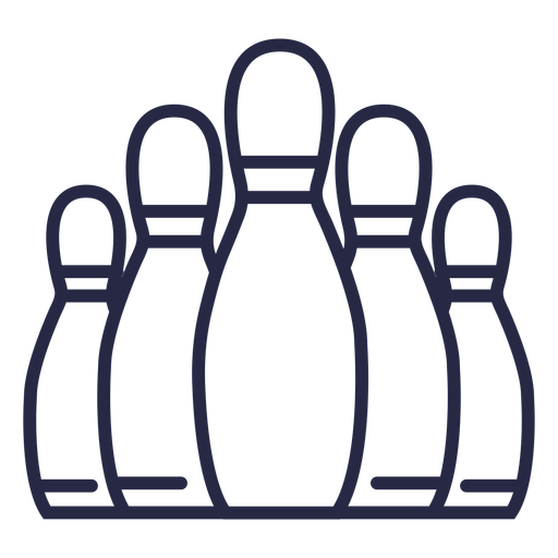 Bowling pins formation icon PNG Design