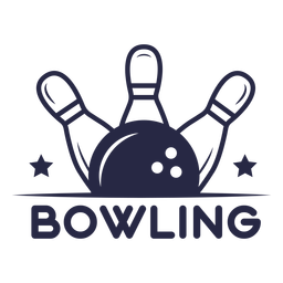 Insignia deportiva de bolos Diseño PNG