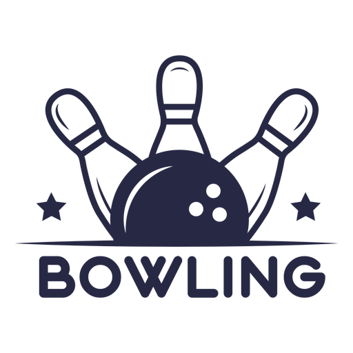 Bowling Sport Abzeichen PNG-Design