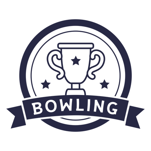 Bowling-Trophäenabzeichen PNG-Design