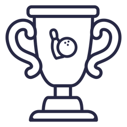 Icono de trofeo de bolos Diseño PNG