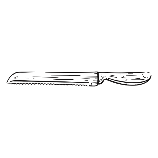 Bread knife hand drawn PNG Design