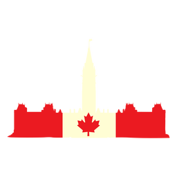 Parlament canadense na bandeira plana Desenho PNG