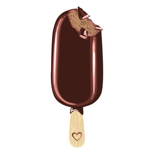 Schokolade bedeckt in Schokoladeneisillustration PNG-Design