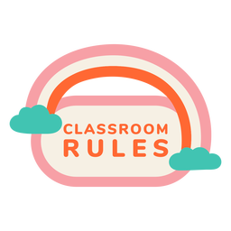 Etiqueta de regras de sala de aula Desenho PNG