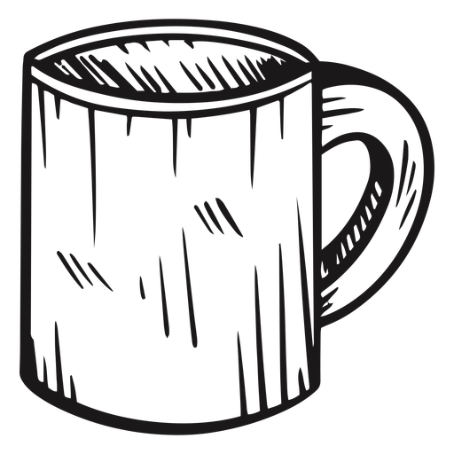 Taza de café dibujada a mano Diseño PNG
