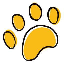 Gekritzel des Tierpfotenabdrucks PNG-Design