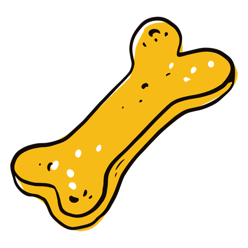 Colored dog biscuit doodle PNG Design