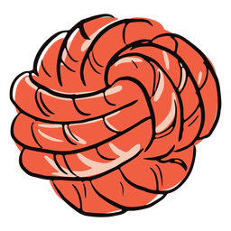 Colored rope ball doodle PNG Design