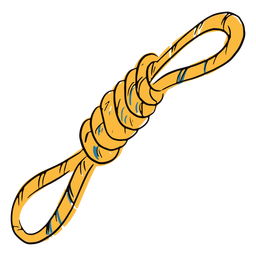 Doodle de corda amarrada colorida Desenho PNG