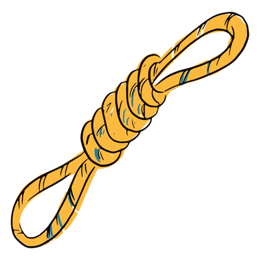 Doodle de corda amarrada colorida Desenho PNG