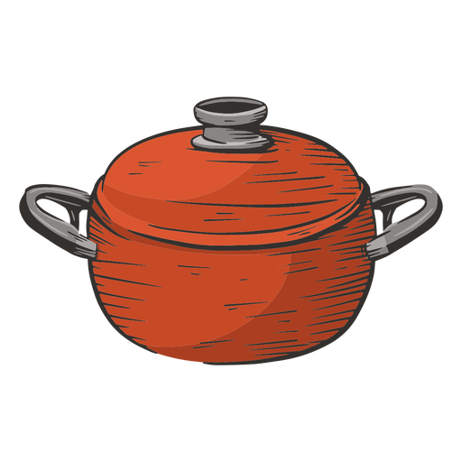 Cooking Pot Colored Hand Drawn Transparent Png And Svg Vector File