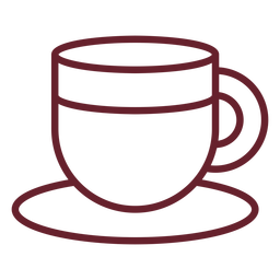 Cup of coffee stroke PNG Design