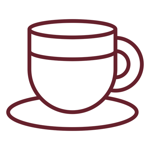 Cup of coffee stroke PNG Design