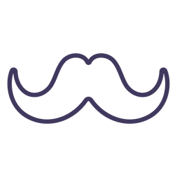 Ícone de bigode curvilíneo Desenho PNG Transparent PNG