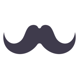 Curvy moustache silhouette PNG Design