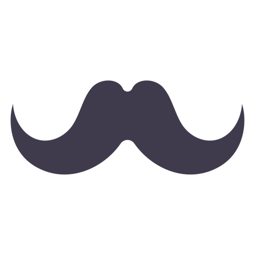 Curvy moustache silhouette