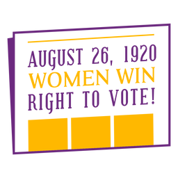 Datum der Abstimmung der Frauen PNG-Design