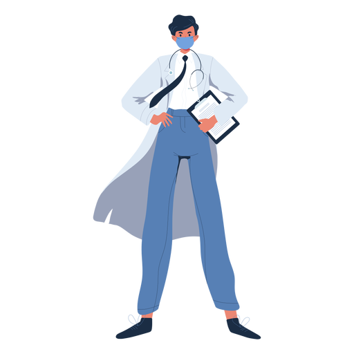Personaje de héroe médico Diseño PNG