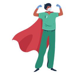 Doctor con carácter de capa Diseño PNG