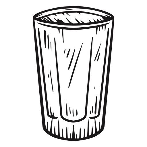 Drinking glass hand drawn PNG Design