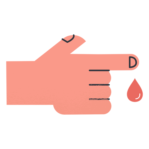 Drop of blood of hand illustration PNG Design