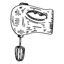 Elektromixer detaillierte Hand gezeichnet PNG-Design