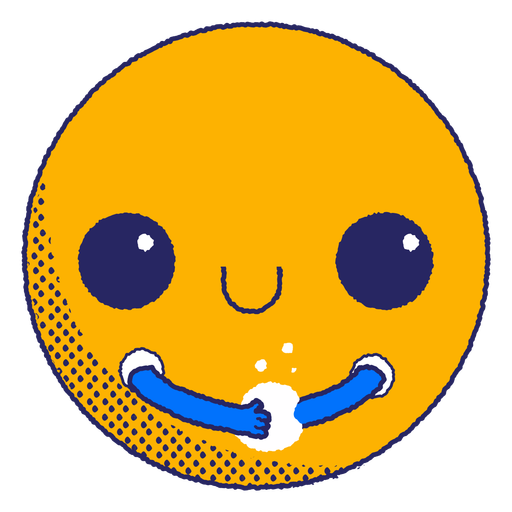 Emoji wäscht Hände flach PNG-Design