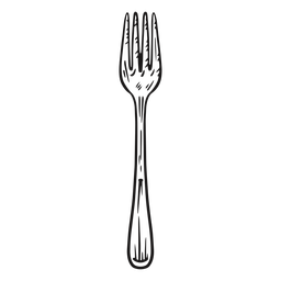 Dibujado a mano tenedor utensilio Diseño PNG