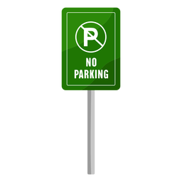 Grün kein Parkschild flach PNG-Design