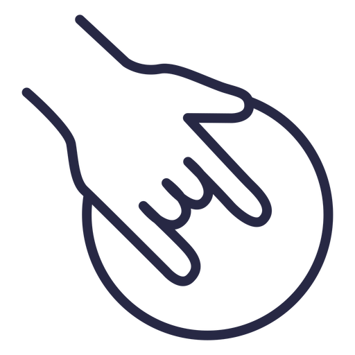 Hand grabbing bowling ball icon PNG Design