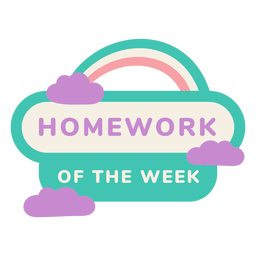 Etiqueta de tarea de la semana Diseño PNG
