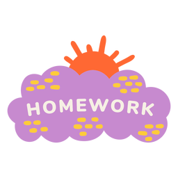 Etiqueta soleada de tarea Diseño PNG
