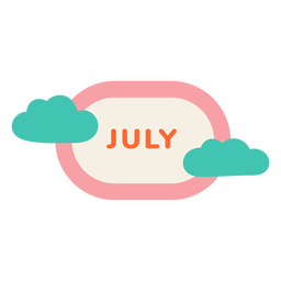 July cloud label Transparent PNG