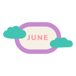 June Cloud Label PNG & SVG Design For T-Shirts